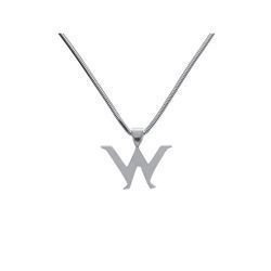 Srebrna zawieszka - ALFABET - W- Literka pr. 925