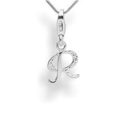 Srebrna zawieszka - charms - ALFABET - R - pr. 925