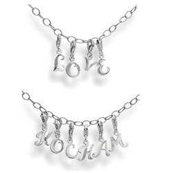 Srebrna zawieszka - charms - ALFABET - L - pr. 925